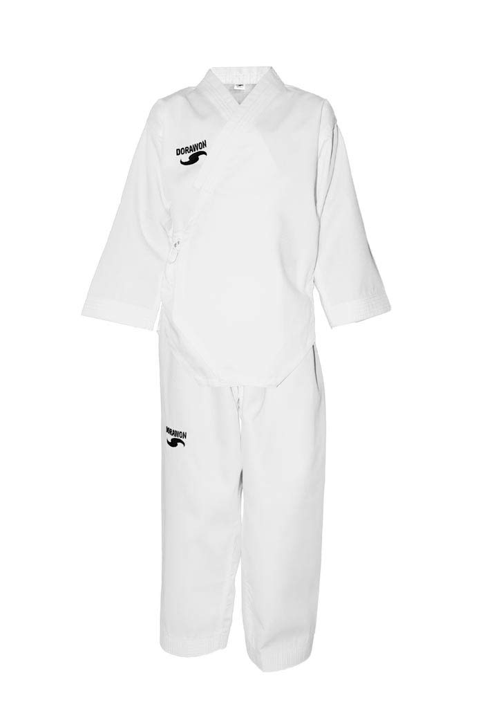 Dobok Poomsae brodé School, col Y Blanc