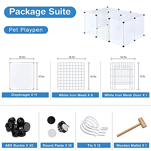 BRIAN & DANY Cercadinho para Gatinhos, Cercadinho para Coelhos, Cercadinho para Animais Pequenos com