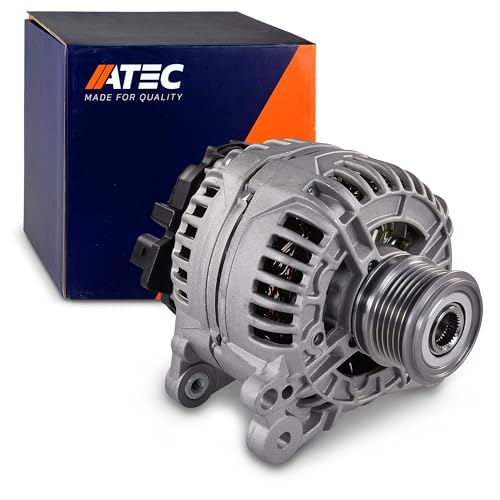 ATEC GERMANY 1x Alternador 14V 140A Compatible con AUDI A1, A3, A4 B6, A4 B7, SEAT ALHAMBRA, ALTEA, IBIZA, LEON, TOLEDO, SKODA FABIA 2, OCTAVIA 2, RAPID, ROOMSTER, SUPERB 2, YETI (5L)