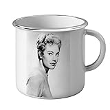 Ligero e irrompible Taza esmaltada Metal Star Famoso Besty Palmer Cinema Retro Vintage Actriz