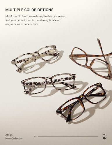 Image of TIJN Blue Light Blocking Glasses for Women Men Square Frame Nerd Eyeglasses Anti Blue Ray Computer Screen Glasses