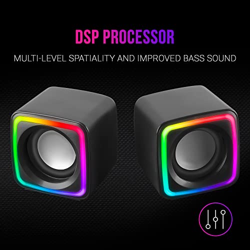 MS1, Altoparlanti da Gioco 10W, sSubwoofer, 3.5mm Jack e USB, 6 Driver Audio - Casse per PC - Immagine 3