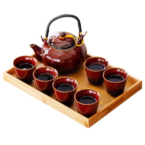 REOWONU Kiln-Changed Red Tea Set