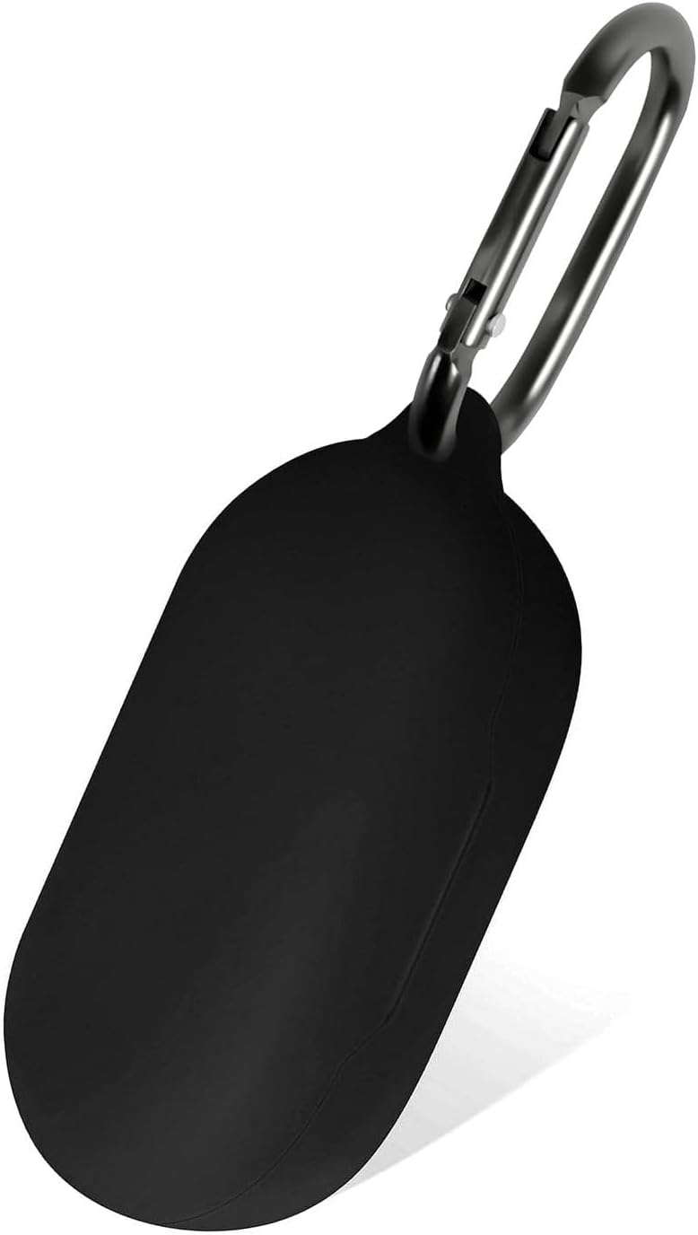Silicone Case for JBL SoundGear Sense, Protective Cover with Carabiner (Black)
