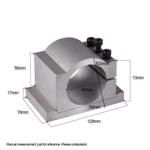 Rattmmotor 65Mm Spindle Motor Clamp Mount Bracket Diameter 65Mm Cnc Motor Spindle With 3Pcs Screws For 0.8Kw 800W Or 1.5Kw Cnc Router Engraving Milling Spindle #TOP4