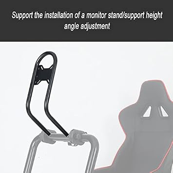 Racing Simulator Cockpit with Adjustable Steering Wheel, Foam and Leather Seat, Ergonomic Design for Enhanced Driving Experience