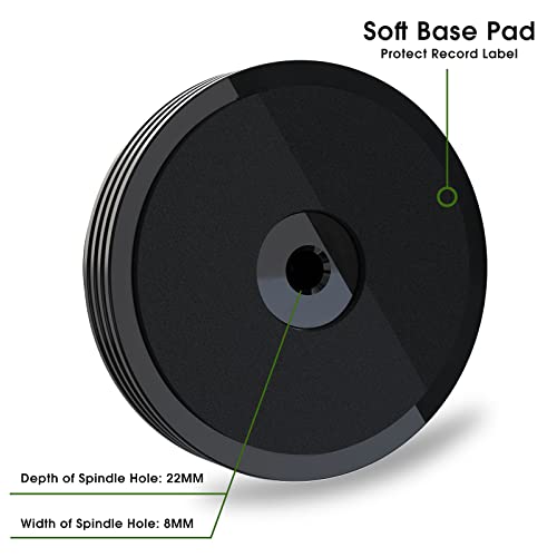Record Weight Phono Lp Disc Stabilizer, 60Hz Record Weight Stabilizer, 280G Vinyl Turntable Disc Record Stabilizer Clamp With Bubble Leveling For Vibration Balanced (Black) #TOP3