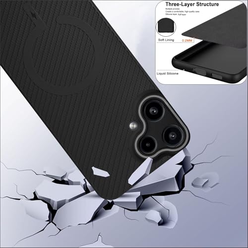 Image of SBMS Back Cover for Nothing Phone 3a Lite Soft Matte Silicone Cover with Slim Fit | Mag-Safe Logo (Not Mag-Safe Compatible) | Shockproof | Camera Protection Bumper Case for Nothing 3a Lite (Black)