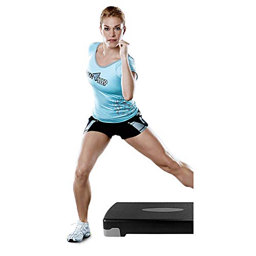 F-JX Fitness Pedal Rhythm Board Aerobics Board Adjustable Step Height Exercise Pedal Perfect for Home Fitness,Orange