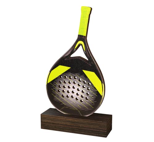 Trophy Monster Wooden Sierra Padel Tennis Ball Trophy FREE Engraved Plate | Made from Sustainable Printed 8mm Thick Birch Plywood | Buy in 5 Sizes (135mm)