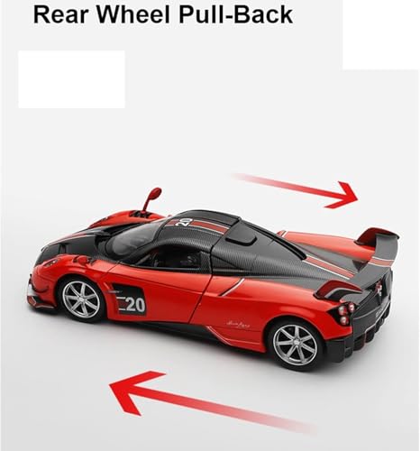 Image of 1:32 Scale Die-Cast Pagani Huayra Model Car - Pull-Back Action, Light & Sound Effects, Openable Doors, Collectible Metal Toy Car for Kids & Adults