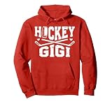 Hockey Gigi Grandma Gigi Of A Hockey Player Gigi Pullover Hoodie, Adult Unisex, Red, X-Large