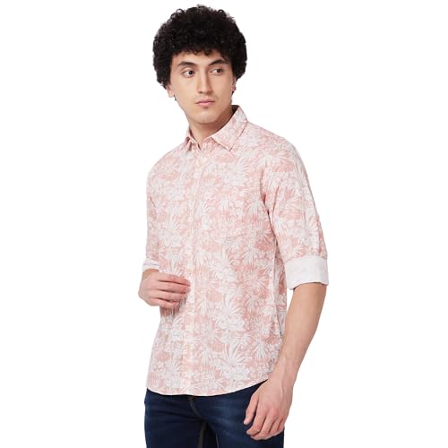 Image of Spykar Men's Regular Fit N /A Full Sleeve Printed Casual Shirts