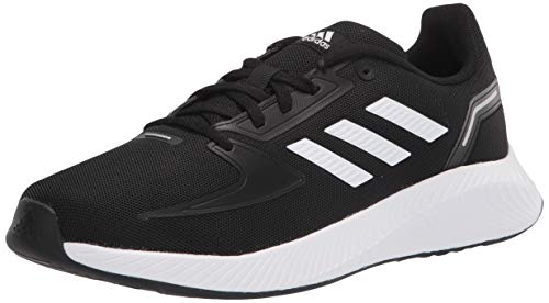 adidas Kids Runfalcon 2.0 Running Shoe, Black/White/Silver Metallic, 9.5 US Unisex Toddler