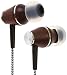 Symphonized XTC 2.0 Earbuds with Mic | Premium Genuine Wood Stereo Earphones | Hand-made In-ear Noise-isolating Headphones with Tangle-free Innovative Shield Technology Cable - Sinful Silver