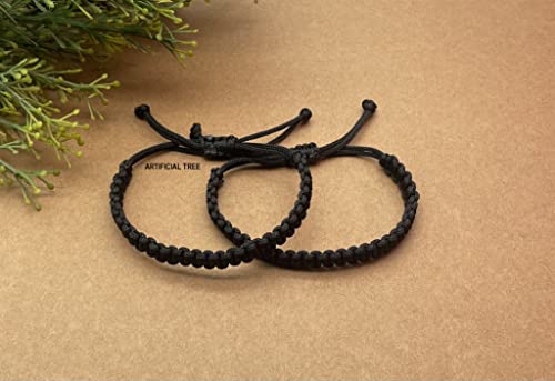 Image of ARTIFICIAL TREE HANDMADE KALA DHAGA BRACELET ADJUSTABLE FOR WOMEN MEN GIRLS BOYS Nazar Bracelets 2 Piece