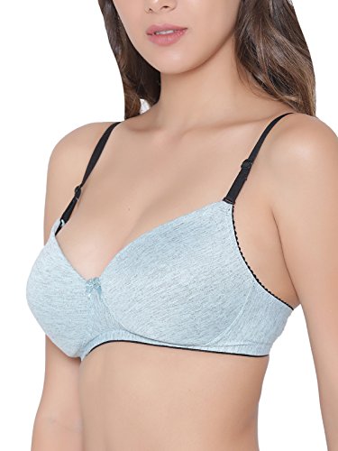 Image of Clovia Women's Cotton Rich Padded Non-Wired Push-Up T-Shirt Bra Multiway