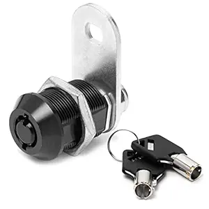 Westway Locks Tubular Cam Lock, Keyed Alike, Removable Key, Black Finish (Pack of 1, 7/8 Inch 180 degree)