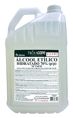 Álcool Etílico Hidratado 70% Galão 5 Litros - Troia Care
