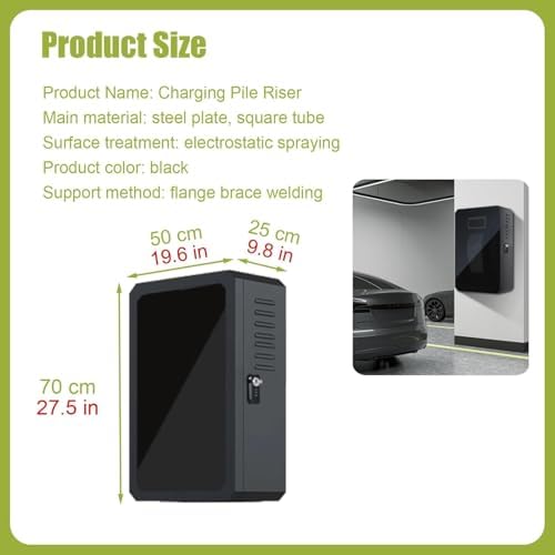 Caja protectora para cargador de vehículos eléctricos con cerradura de combinación, diseño para montaje en pared para asegurar los accesorios de carga de vehículos eléctricos en interiores y exterio