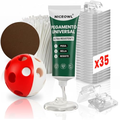 Kit De Fijacion Extrafuerte | 35Ganchos | Kit Completo | Red Gatos Terraza