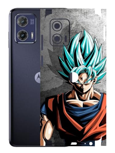 Image of AtOdds - Moto G73 (5G) Mobile Back Skin Sticker - Lamination - Rear Screen Guard Protector Film Wrap (Coverage - Back+Camera+Sides) (Design - Goku)