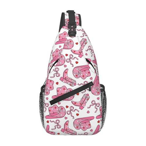 Bolso bandolera Cowgirl Coquette Pink para mujer y hombre miniatura 1
