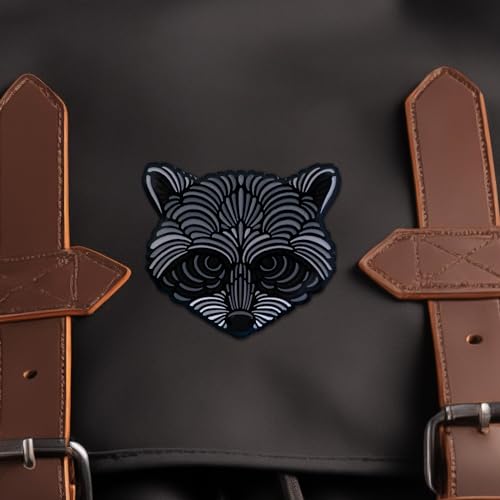 Image of Raccoon Enamel Pin | Raccoon Ornament Pin for Backpacks, Hats | Enamel Animal Pins | Rubber Locks | Style your Bag or Clothing | Gifts for Animal Lovers | Trash Panda Pin