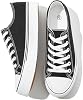 FRACORA Tenis de Lona Blancos para Mujer, Zapatos de Tenis Negros 2