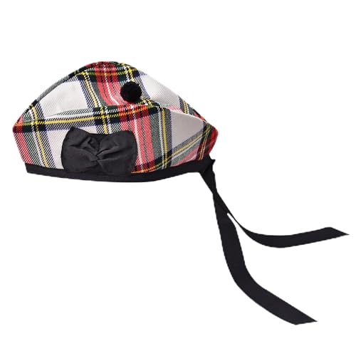 Image of Glengarry Cap-Traditional Scottish Hat, Acrylic Wool Tartan Glengarry hat, Kilts /Bagpipes Accessories