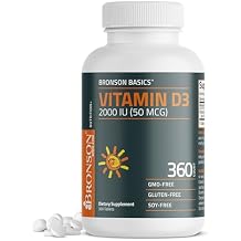 Bronson Vitamin D3 2000 IU 50mcg Non-GMO, 360 Tablets