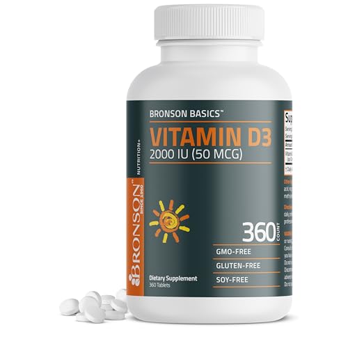 Bronson Vitamin D3 2000 IU (50mcg) Non-GMO 360 Tablets