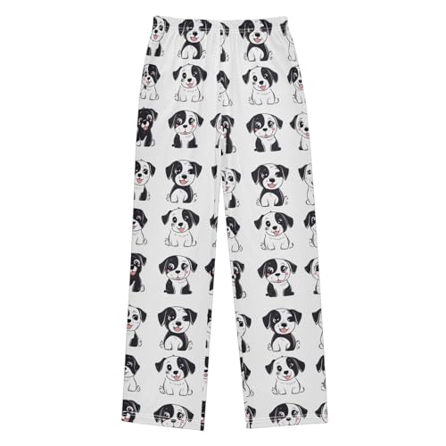 Pajama Bottoms, Cartoon Puppy Kawaii Pattern Sleeping Pant Lounge Wear Pajamas Long Pants Sleepwear Pjs