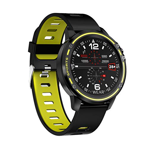 LYY Smart Montre Homme IP68 Mode Étanche Smartwatch avec ECG PPG Pression Artérielle Fréquence Cardiaque Montres De Sport Fitness,B