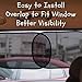 kinder Fluff Car Window Shade (4X Transparent Sunshades) - The Only Certified Car Window Sun Shade for Driver Proven to Block 99.95% UVR - Standard