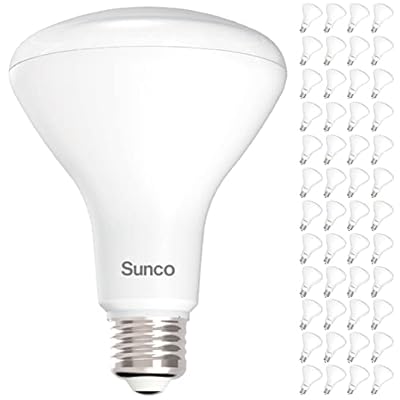 Sunco 48 Pack BR30 LED Bulbs, Indoor Flood Lights CRI93 11W Equivalent 65W 4000K Cool White 850 Lumens, E26 Base, 25000 Lifetime Hours Interior Home Residential Dimmable Recessed Can Light Bulbs - UL.