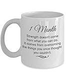 NA Tazza di sobrietà da 1 Mese - La Forza Viene dal superare Le Cose Che Una Volta pensavi di Non Poter incoraggiare.