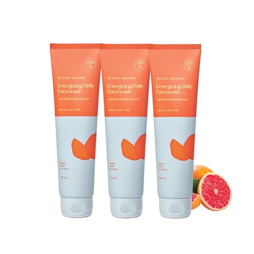 Image of BBB Better Body Bombay Blood Orange Brightening Face Wash (Pack of 3, 100 ml Each) | Vitamin C Infused Daily Cleanser | Refreshing Glow Boost Daily Facewash | Suitable for All Skin Types