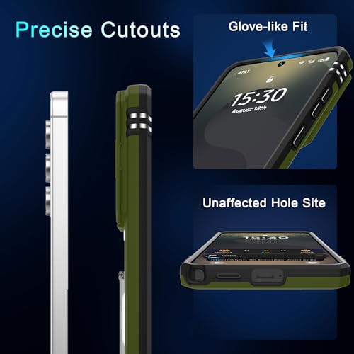 DEERLAMN Case for Samsung Galaxy S26 Ultra 6.9-Inch with Slide Camera Cover+Screen Protector(1 Pack), Rotated Ring Kickstand Military Grade Shockproof Protective Cover-Olive Green by DEERLAMN - Used condition - Image 6
