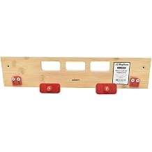 Big Horn 70159 Multi-Strike 4-Pocket Mortising Template Precision Router Jig for Door Jamb Strike Plates and Deadbolts, 1" 2-1/4" and 1-1/8" 2-3/4" Pocket Sizes, Bamboo Construction