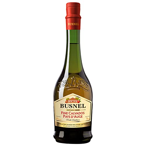 Busnel Calvados Pays dAuge AOC Fine - 70cl 40% ABV - Premium Calvados Apple Brandy Normandy - Matured For At Least 2 Years in Oak Barrels
