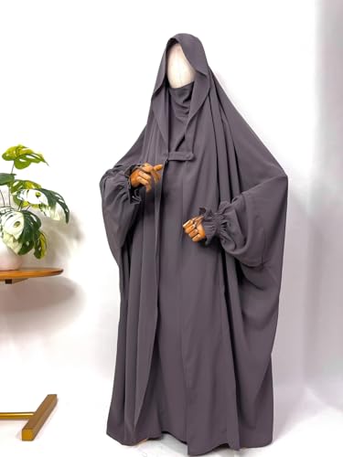 Image of NAZNEEN Saudi Jilbab Full Length and Noise Pc MATT NIDA Fabric with extra panel to cover face