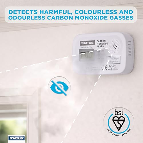 STATUS Monoxide Alarm, Home Carbon Monoxide Detector including Batteries, SDCMA2XAA1PB4 - Image 5