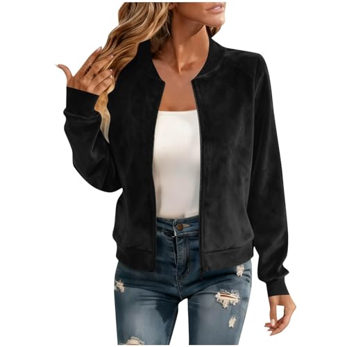 Manteau léger en daim synthétique de haute qualité avec col montant structuré