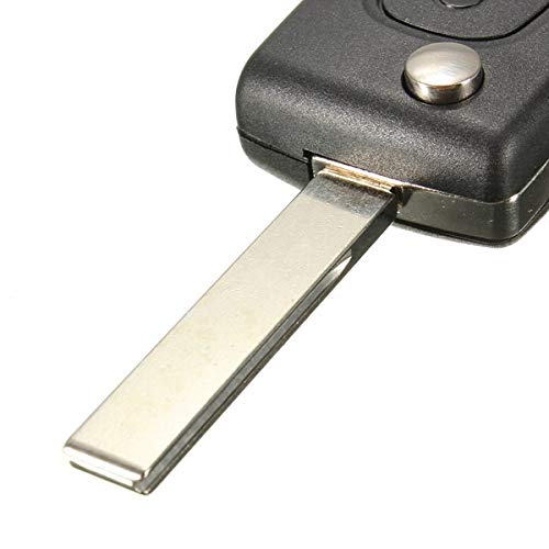 Clé à Distance 433MHz ID46 Pour Peugeot 106 206 307 407 Partner Et Citroën C1 C2 C3 C4 - Télécommande Complète Avec Puce