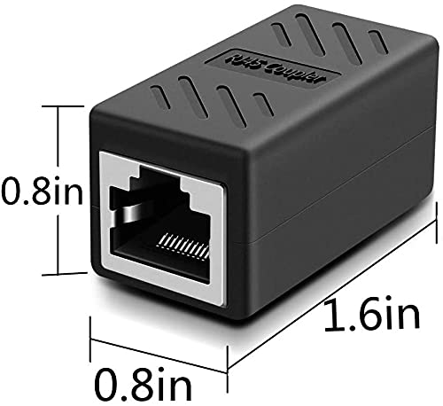 Miniatura 2 de Y.D.F Paquete de 3 acopladores RJ45, conectores Ethernet, para conector extensor de cable Ethernet Cat7Cat6Cat5eCat5, hembra a hembra, azul