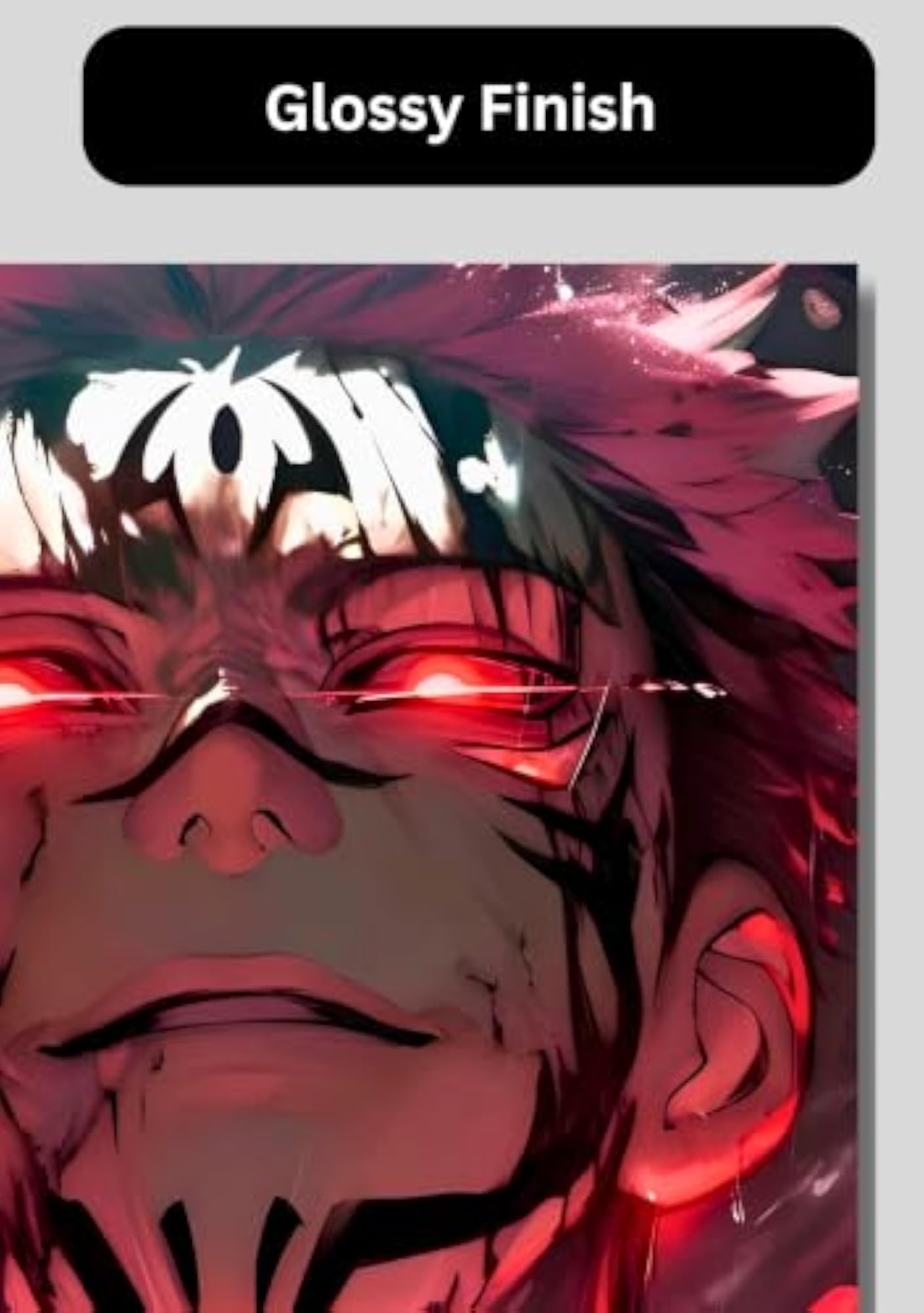 Ryomen Sukuna Split Poster, Jujutsu Kaisen Wall Art