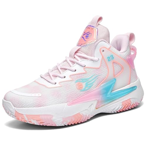 Moodeng Womens Basketball Shoes Breathable Non Slip Sports Shoes Fashion Running Sneakers Supportive Athletic Gym Shoes