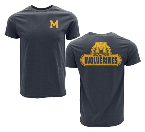 Michigan Wolverines NCAA Officially Licensed Bi-Blend T-Shirt Vault, Medium