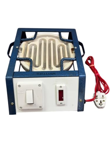 Image of Electric Hot Plate 1500W Cooking Heater | Heavy Duty Rustproof Powder Coated Body | Portable Single Burner Coil Stove | Fast Heating Electric Cooking Plate for Kitchen (Navy Blue)